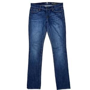 7 For All Mankind Midrise Straight Leg Size 27 x 33